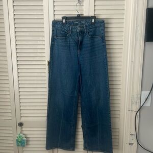 Sz 8 Old Navy High Rise Wide Leg Jeans